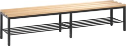 Zeige Details für Freistehende Sitz- und Garderobenbank, mit Schuhrost, Maße: 1960 x 420 x 353 mm (Aussenmaß:B x H x T) Bild von Freistehende Sitz- und Garderobenbank, mit Schuhrost, Maße: 1960 x 420 x 353 mm (Aussenmaß:B x H x T)
