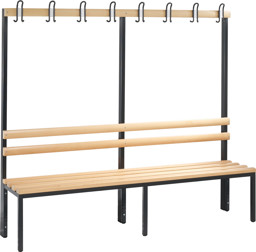 Zeige Details für Einseitige Garderobenbank, ohne Schuhrost, Maße: 1960 x 1650 x 403 mm (Aussenmaß:B x H x T) Bild von Einseitige Garderobenbank, ohne Schuhrost, Maße: 1960 x 1650 x 403 mm (Aussenmaß:B x H x T)