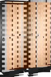 Zeige Details für Garderobenschrank einteilig, 3 Fach S3000 Evolo mit 400 mm, HPL Dekortüren, mit Sokkel Bild von Garderobenschrank einteilig, 3 Fach S3000 Evolo mit 400 mm, HPL Dekortüren, mit Sokkel