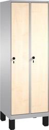 Zeige Details für Garderobenschrank einteilig, 2 Fach S3000 Evolo mit 300 mm, MDF Dekortüren, mit Füssen Bild von Garderobenschrank einteilig, 2 Fach S3000 Evolo mit 300 mm, MDF Dekortüren, mit Füssen
