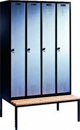 Zeige Details für Garderobenschränke S 3000 Evolo mit untergebauter Sitzbank, 1 Abteil Bild von Garderobenschränke S 3000 Evolo mit untergebauter Sitzbank, 1 Abteil