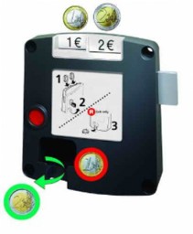 Zeige Details für SAFE-O-MAT® twin-coin Kassierschloss multi-use Bild von SAFE-O-MAT® twin-coin Kassierschloss multi-use